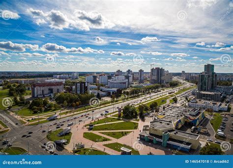 Minsk, modern architecture editorial stock photo. Image of racks - 146547018