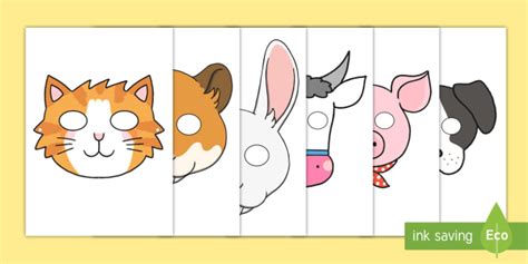 Farm Animal Masks Printable (teacher made)