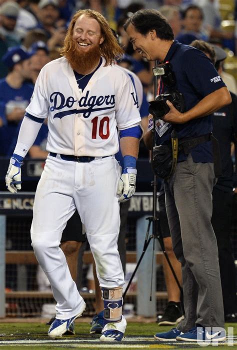 Photo: Dodgers Turner reacts after hitting walk off home run in the ...