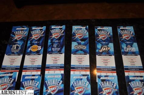 ARMSLIST - For Trade: OKC THUNDER TICKETS>>>>>>LOWER LEVEL