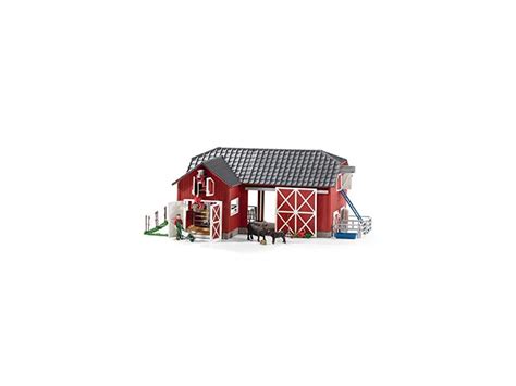 Schleich Farm World Large Red Barn with Animals & Accessories Toy ...