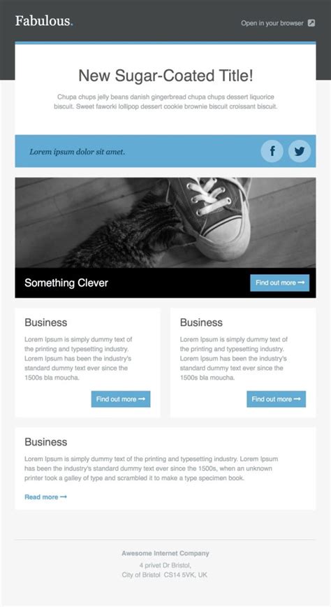 Outlook Html Email Newsletter Template - Financial Report