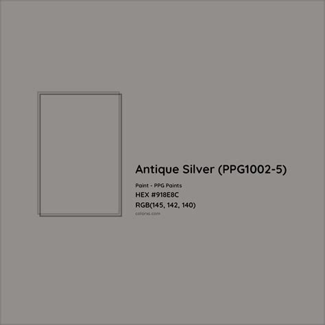 PPG Paints Antique Silver (PPG1002-5) Paint color codes, similar paints and colors - colorxs.com