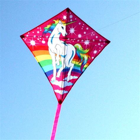 Unicorn kite - Leading Edge Kites - Beautiful Unicorn diamond kite for kids.