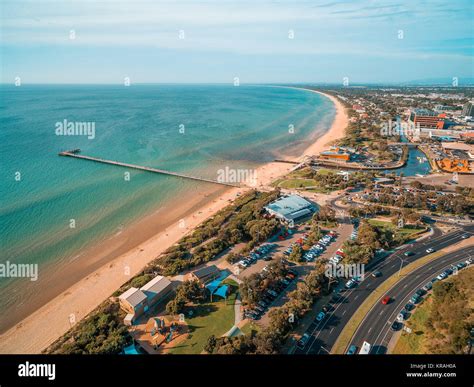 Aerial view of Frankston pier and coastline. Melbourne, Australia Stock ...