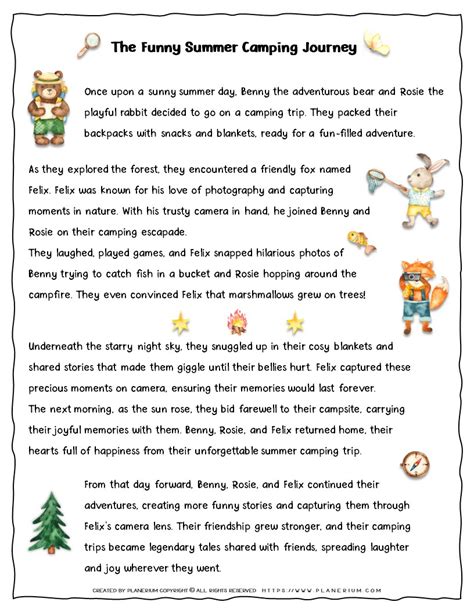 The Funny Summer Camping Journey | Engaging Story for Kids