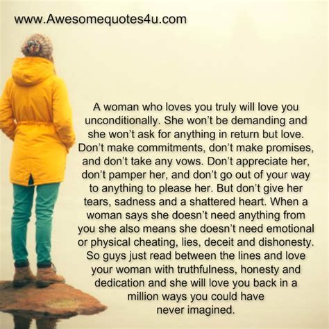 Awesomequotes4u.com: When A Woman Says She Loves You