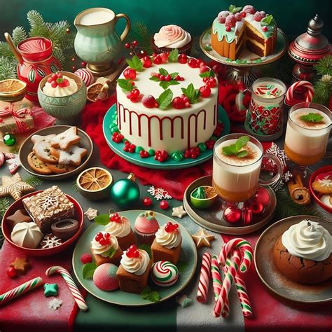 Premium AI Image | Christmas dessert table