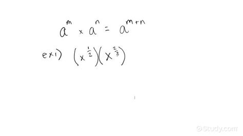 Using the Product Rule For Rational Exponents | Algebra | Study.com