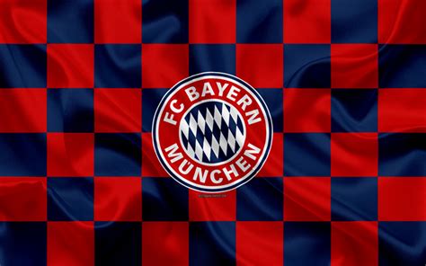 Download wallpapers FC Bayern Munich, 4k, logo, creative art, red blue ...