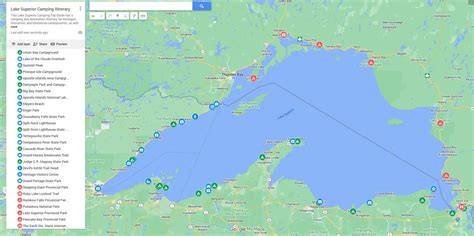 Lake Superior Camping Itinerary Map & Guide