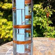 Art Deco Stained Glass effect Flower Vase - Folksy