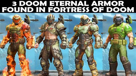 Doom Eternal - Armor Skins (Fortress of Doom) Showcase - YouTube