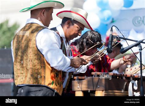 Guatemalan xylophone players (Hispanic xylophone player) - USA Stock ...