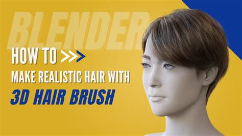 Blender hair tool | Make realistic hair in Blender | Quick Demo | 3D Hair Brush - YouTube