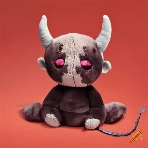 Plush toy demon with horns on Craiyon