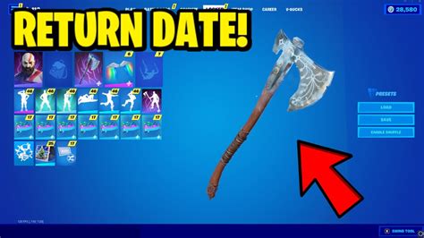 LEVIATHAN AXE PICKAXE CONFIRMED RETURN RELEASE DATE! (Fortnite) - YouTube