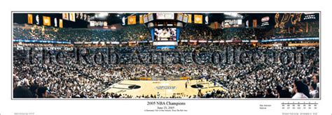 San Antonio Spurs 2005 NBA Champions AT&T Center Panoramic Poster Print - E.I. – Sports Poster ...