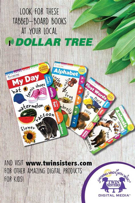 Tabbed-Board Books At Your Local Dollar Tree in 2021 | Board books, Book tree, Free songs