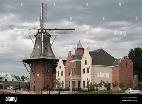 Pella Iowa Vermeer windmill and museum complex built to resemble Stock Photo: 14166048 - Alamy