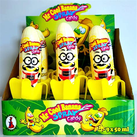 Mr Cool Banana Spray Candy | Pik n Mix Lollies NZ