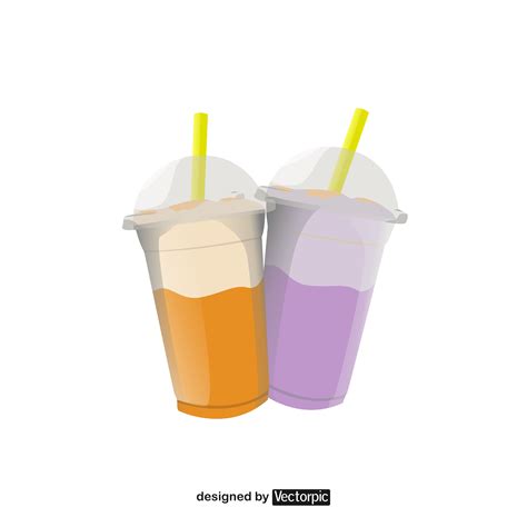 design purple and orange pop ice drink free vector | VECTORPIC