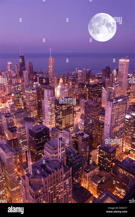 DOWNTOWN LOOP SKYLINE CHICAGO ILLINOIS USA Stock Photo - Alamy