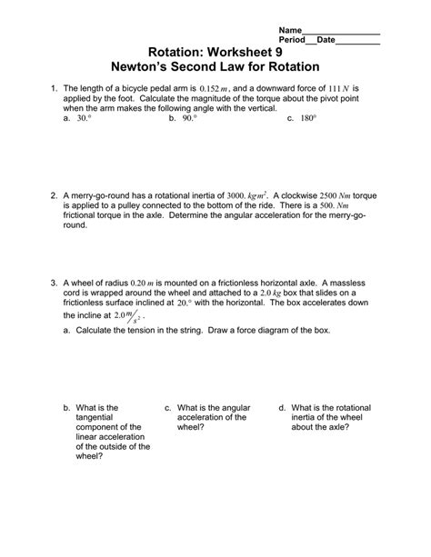 Newton039s Second Law Worksheet - Englishworksheet.my.id