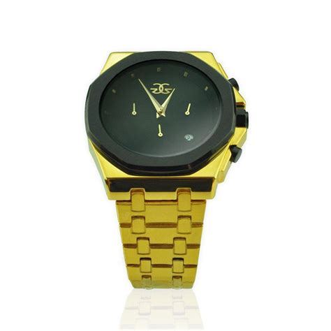 The Chrono Watch in Black/Gold – The Gold Gods