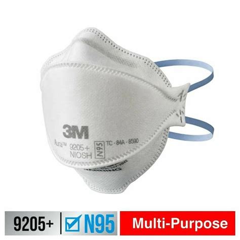 3M 9205+ N95 Aura Particulate Disposable Respirator Foldable (10-Pack ...