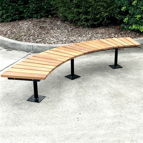 Fawkner Curved Timber Bench Seat | Draffin Street Furniture