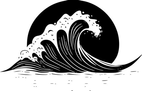 Wave, Minimalist and Simple Silhouette - Vector illustration 24164444 Vector Art at Vecteezy