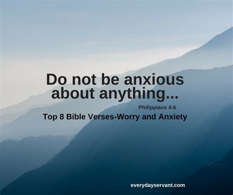 Top 8 Bible Verses-Worry and Anxiety - Everyday Servant