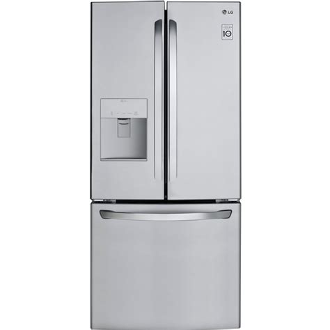 LG 21.8-cu ft French Door Refrigerator with Ice Maker (Stainless Steel) ENERGY STAR at Lowes.com