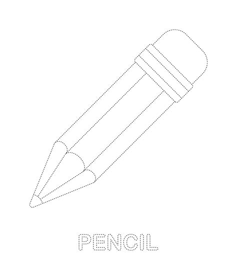 Pencil tracing worksheet for kids 8706578 Vector Art at Vecteezy