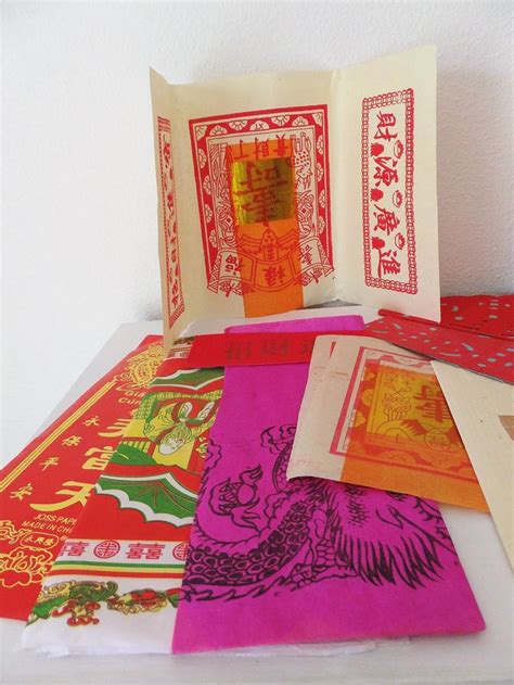 Joss Paper Assortment Pack Chinese Joss Ritual Paper Ephemera Paper Asian Burning Paper Asian ...