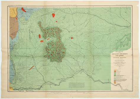 Geological map of the cretaceous bituminous coal region of central ...