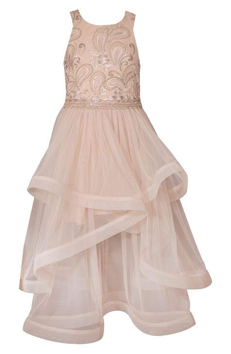 Iris & Ivy Embroidered & Tiered Gown (Big Girls) | Nordstrom