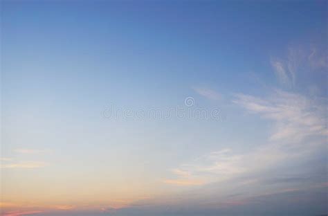 Beautiful Nature Blue Sky with Clouds in the Morning. Stock Photo ...