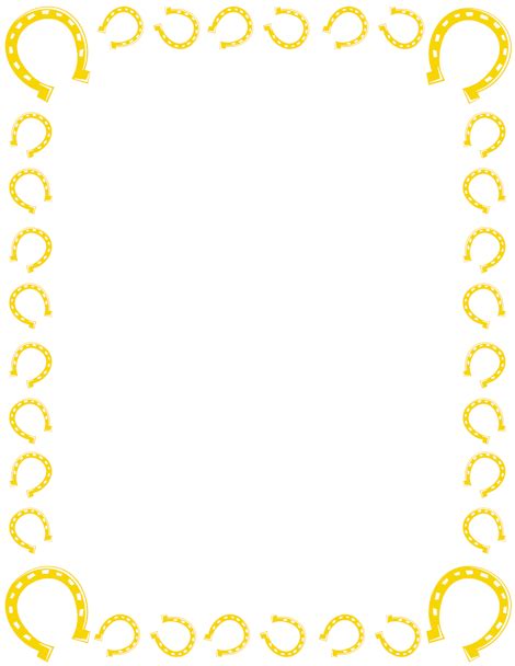 Horseshoe Border: Clip Art, Page Border, and Vector Graphics | Page borders, Borders and frames ...