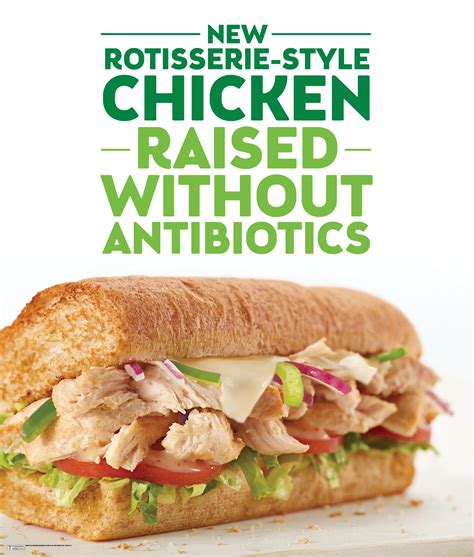 SUBWAY® Sandwich Shop Introduces New Rotisserie-Style Chicken Raised without Antibiotics