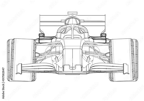 Silhouette F1 Car Vector Stock Vector | Adobe Stock