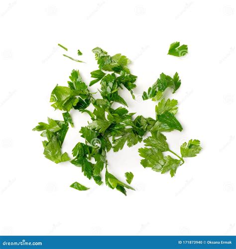 Fresh Green Chopped Parsley Leaves Isolated on White Background Stock Photo - Image of chopped ...