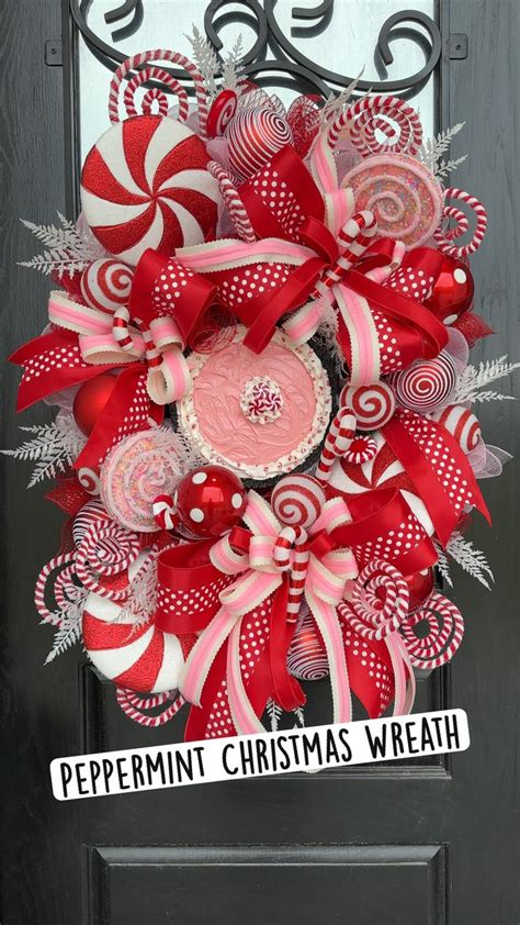 Peppermint Christmas Wreath | Wreaths by Waldo | Christmas wreaths, Peppermint christmas ...