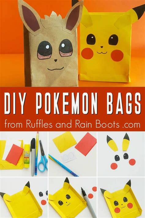 How simple but ADORABLE are these Pikachu party bags for a Pokemon party?! I can't wait to make ...