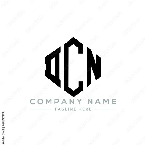 DCN letter logo design with polygon shape. DCN polygon logo monogram ...