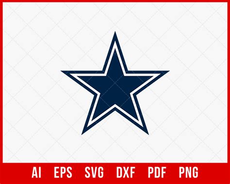 Dallas Cowboys Logo Star Icon Clipart SVG | Creative Design Maker ...