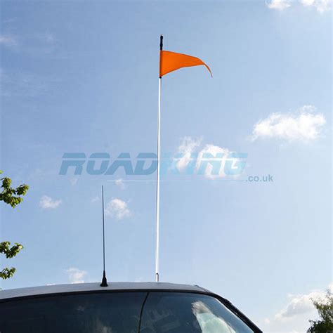 Safety Flag 6ft White Stick | Buggy Whip - Safety Flags