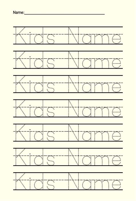 Preschool Name Tracing - 15 Free PDF Printables | Printablee