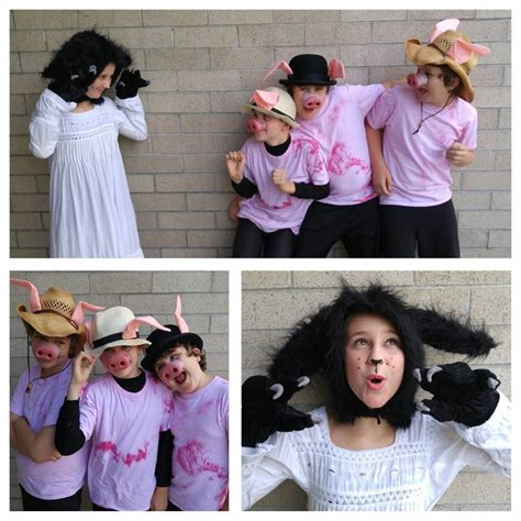 Upcycled Shrek the Musical Three Little Pigs Costumes Pink - Etsy